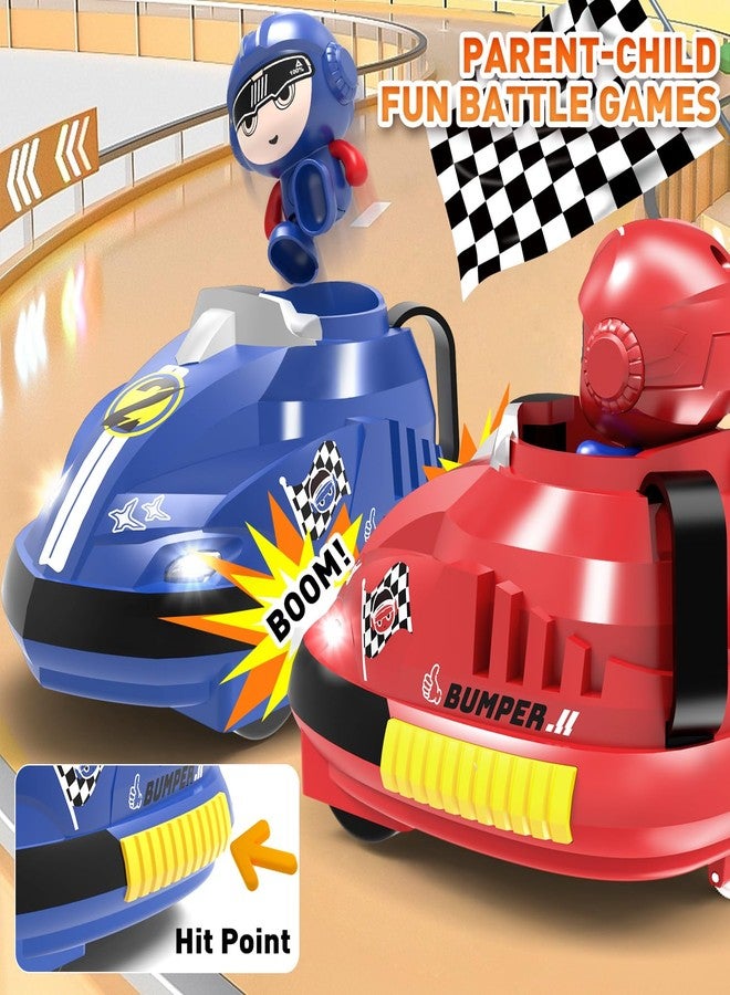 Dwi Dowellin 2 Pack Remote Control Cars, RC Cartoon Bumper Car Toys for Kids, with Light&Music&Sound Race Cars for 2 Player Racing Together, Christmas Birthday Gift for Toddler Boy, Girl 3+ Year Old - Image 4